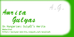 amrita gulyas business card